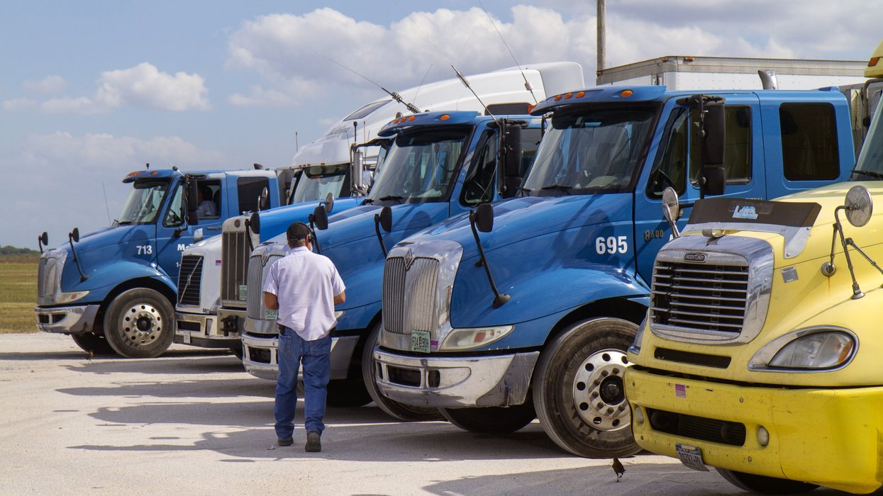 Lorries parked in the United States