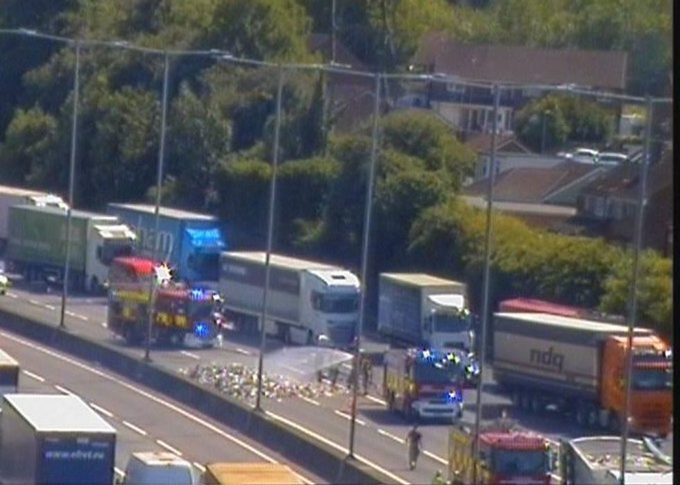Lorry fire