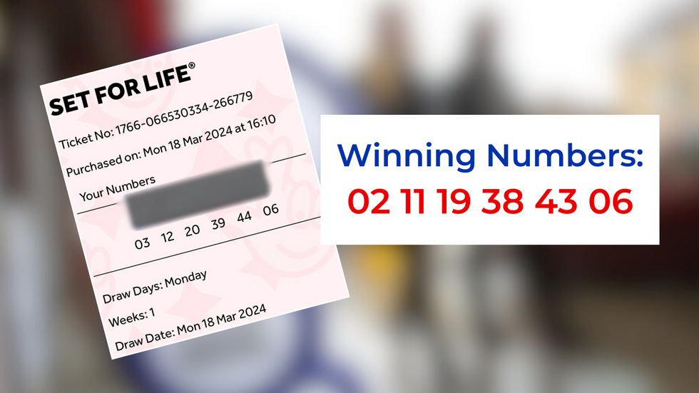 Lottery ticket vs winning numbers