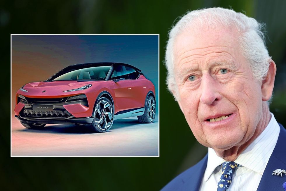 Lotus Eletre electric car and King Charles