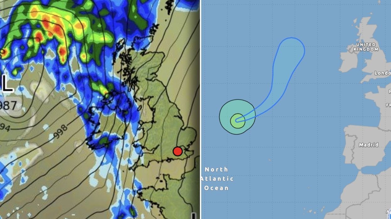 Low pressure over UK and ex-hurricane Isaac