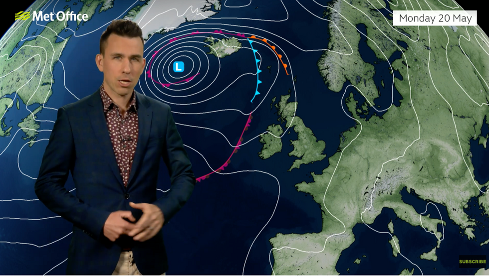 Low pressure to the north brings some unsettled weather