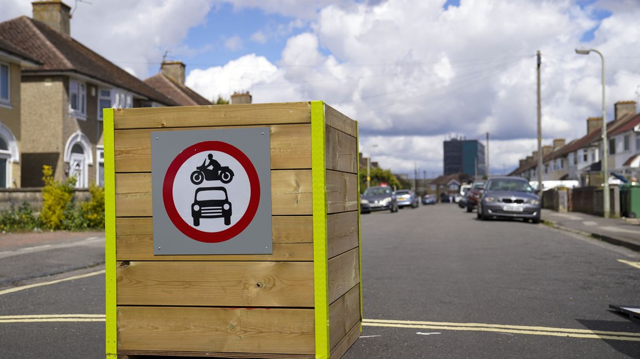 Low Traffic Neighbourhood (LTN) sign in Cowley near Oxford.
