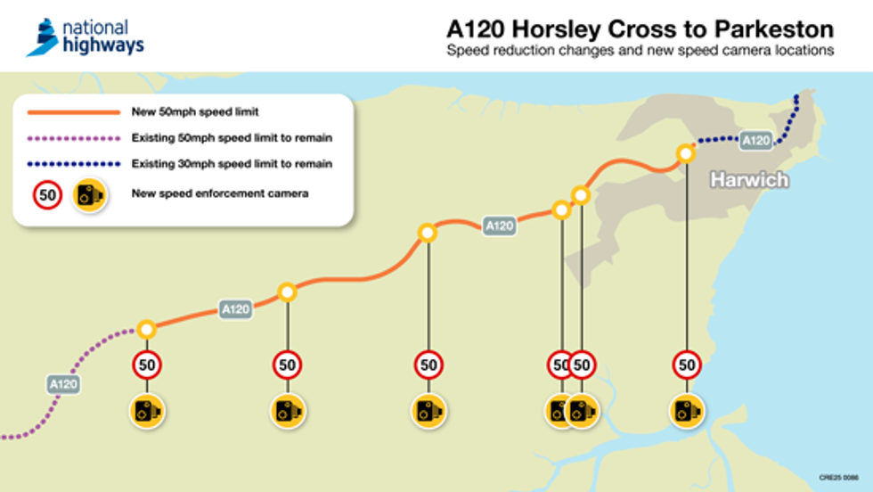 Lower speed limit map