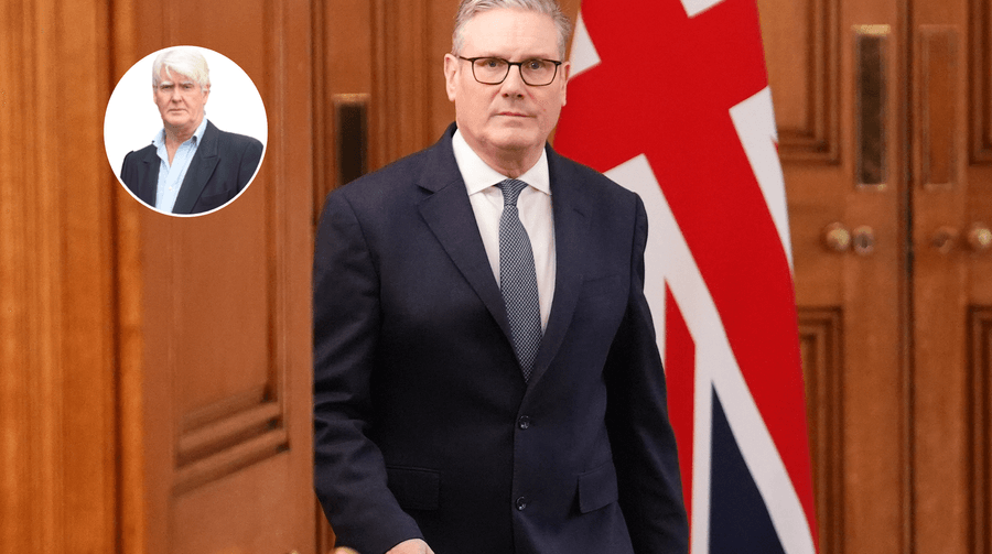 Lt Col Stuart Crawford (left), Keir Starmer (right)