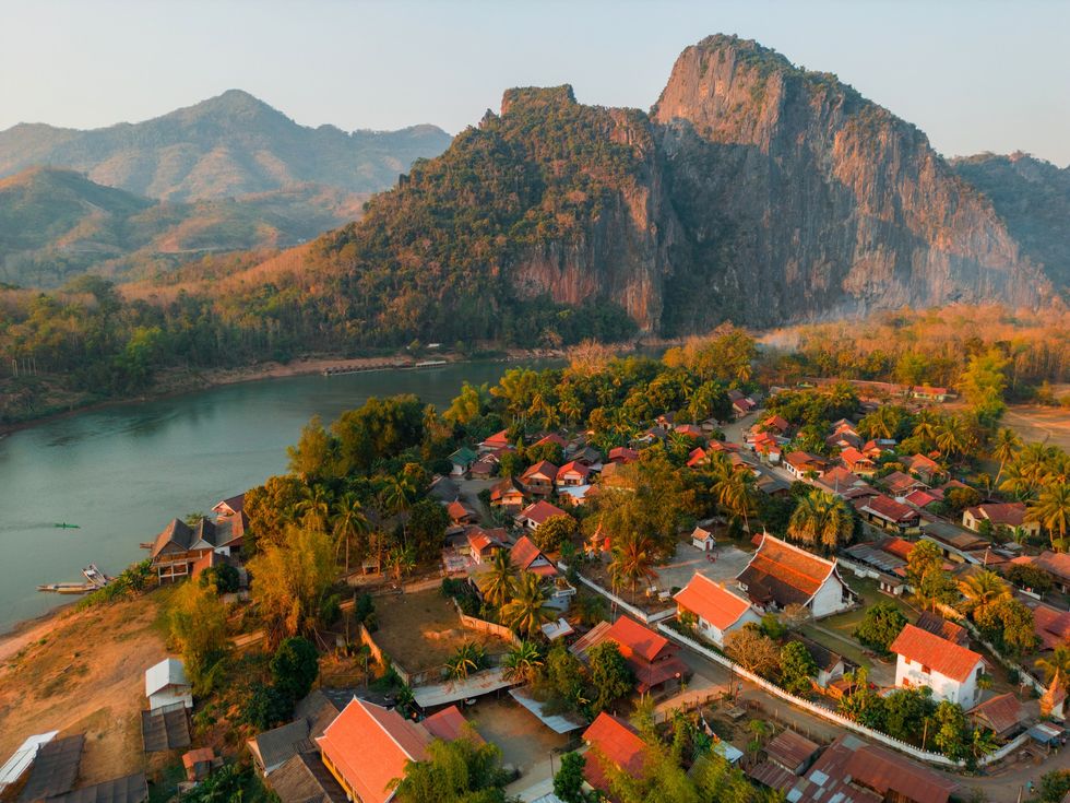 Luang Prabang town and Mekong river, Laos