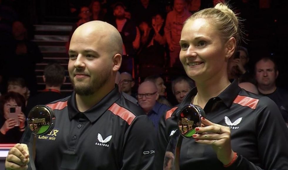 Luca Brecel and Reanne Evans beat Mark Selby and Rebecca Kenna