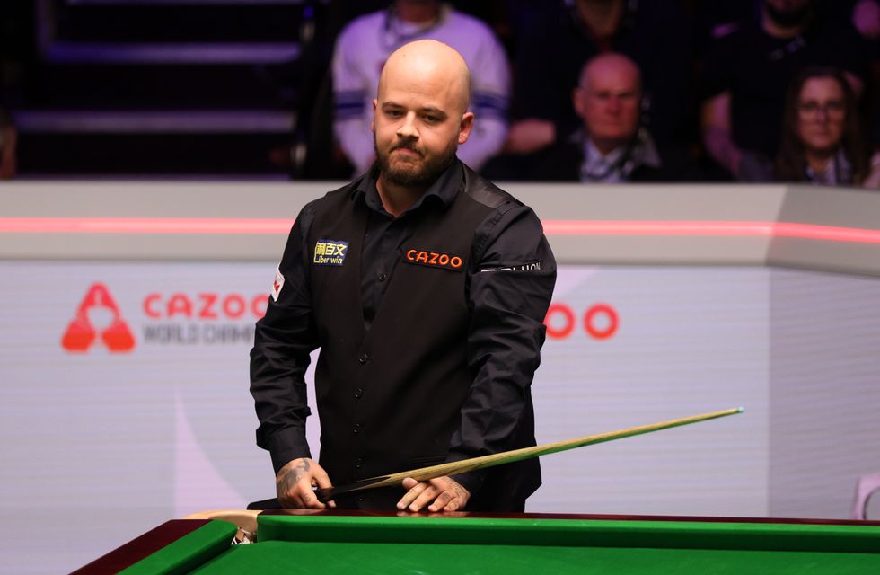 Luca Brecel was knocked out in the first round of the World Snooker Championship
