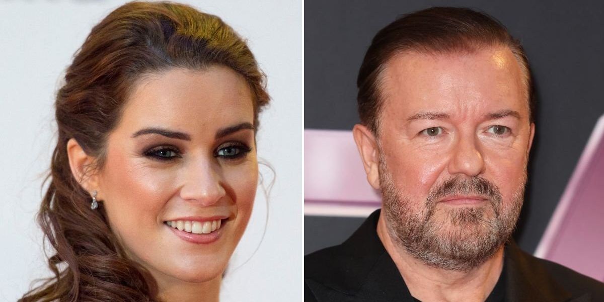 Former UK Eurovision finalist Lucie Jones calls for Ricky Gervais to land commentary role after Scott Mills axe: ‘He loves it!’ Former UK Eurovision finalist Lucie Jones calls for Ricky Gervais to land commentary role after Scott Mills axe: ‘He loves it!’