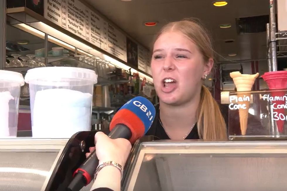 Lucy Fowler works at Flamingo Bay which sells ice cream