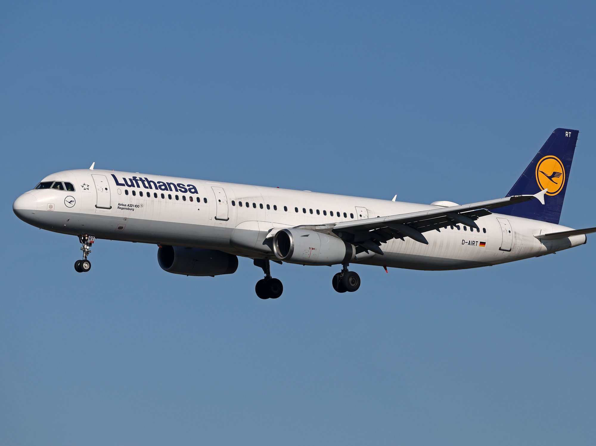 Lufthansa plane in flight