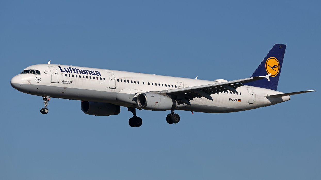 Lufthansa plane in flight