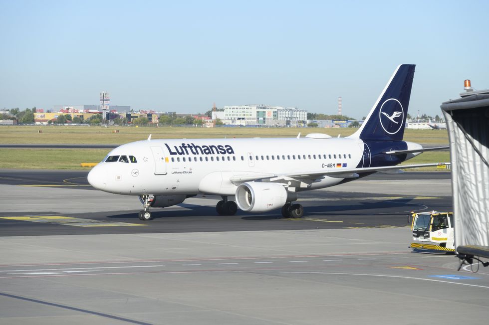 Lufthansa plane on tarmac