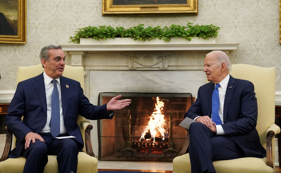 Luis Abinader (left) and Joe Biden (right)