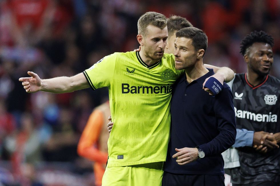 Lukas Hradecky and Xabi Alonso