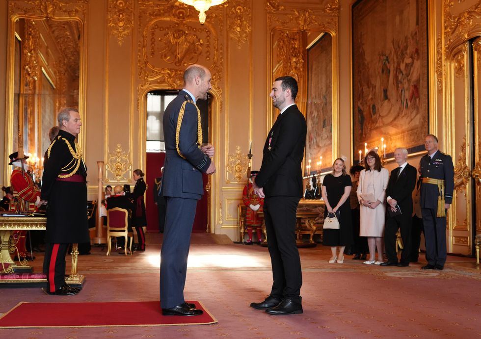 Luke Humphries spoke with Prince William after being awarded the MBE