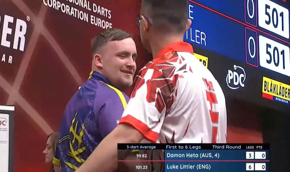 Luke Littler and Damon Heta