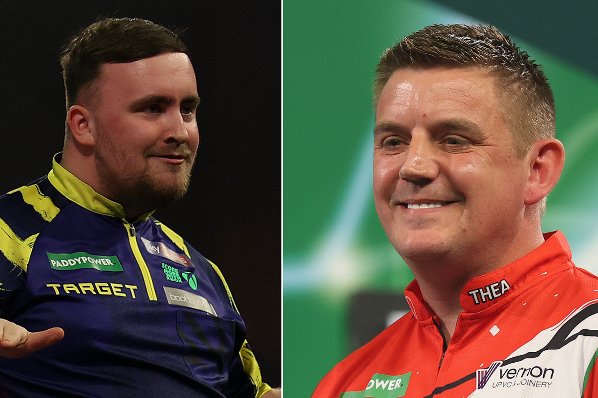 Luke Littler and David Davies