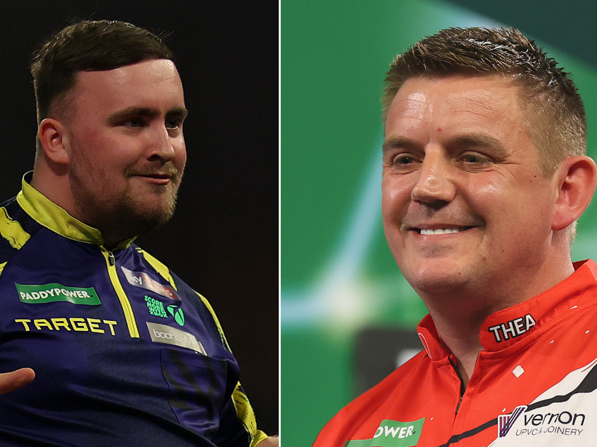 Luke Littler and David Davies