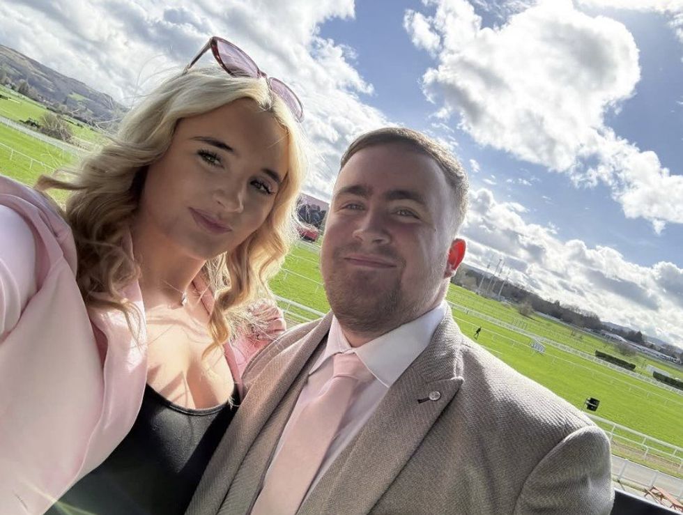 Luke Littler and Faith Millar rocked up to Cheltenham in matching outfits