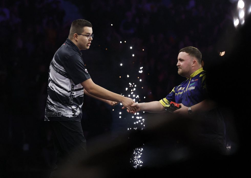 Luke Littler and Gian van Veen clashed on stage in Manchester