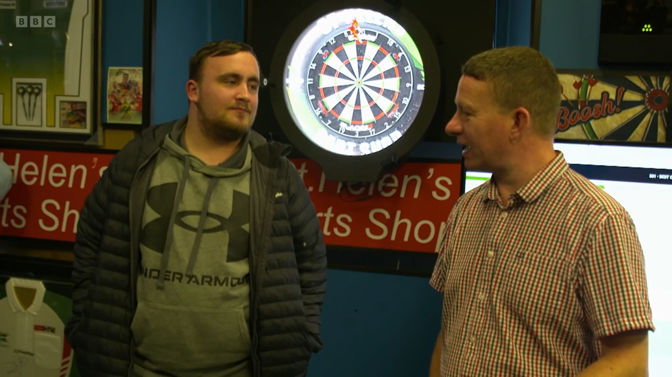 Luke Littler and Karl Holden