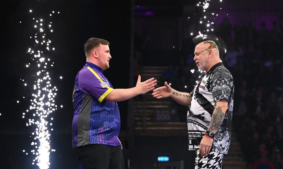 Luke Littler and Peter Wright