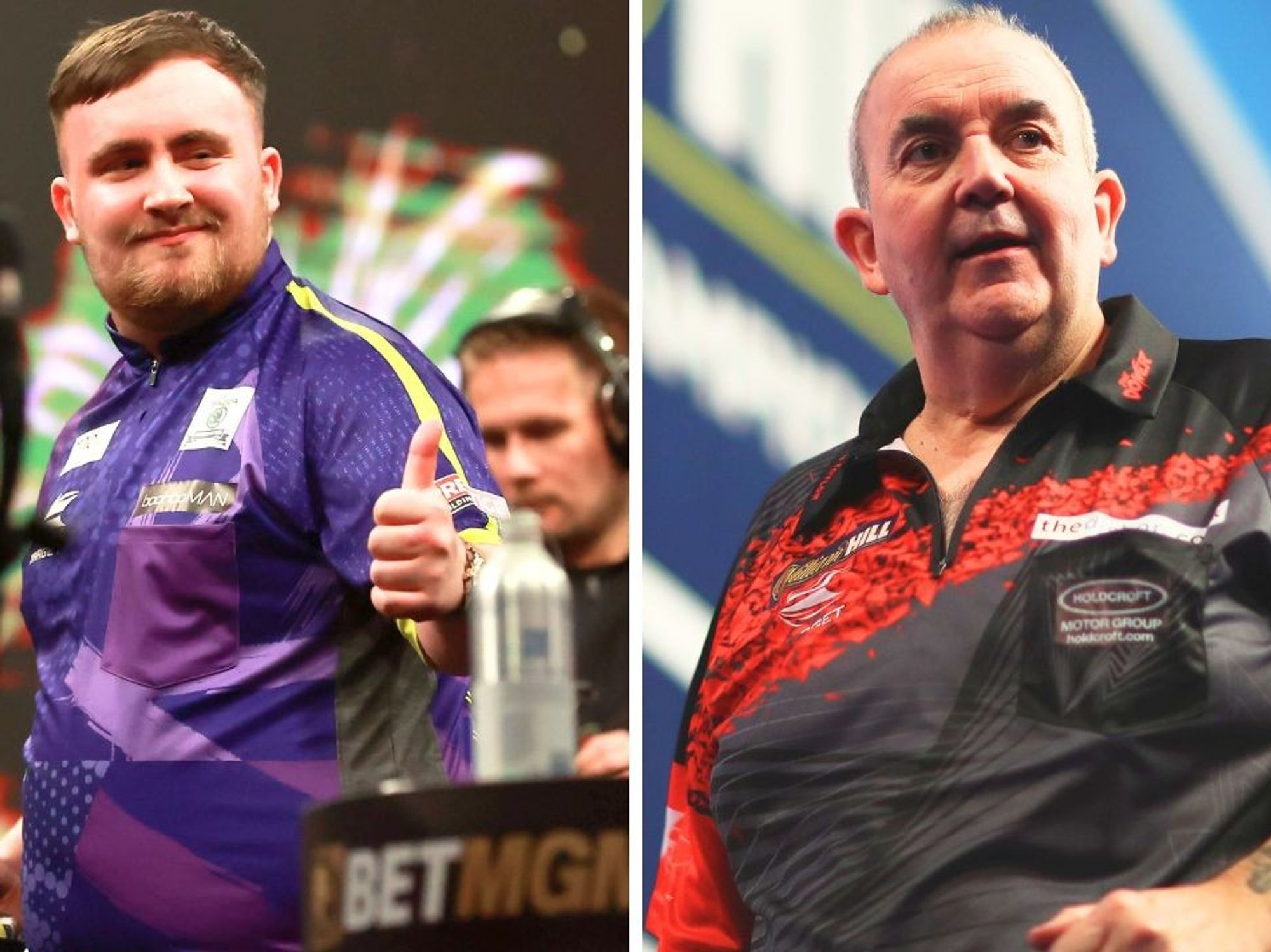 Luke Littler and Phil Taylor