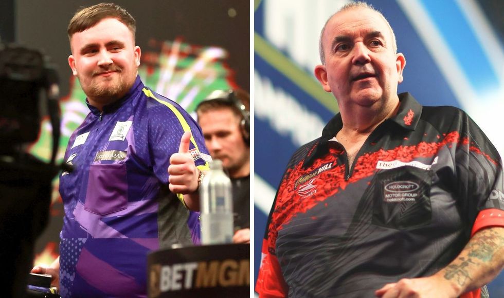 Luke Littler and Phil Taylor
