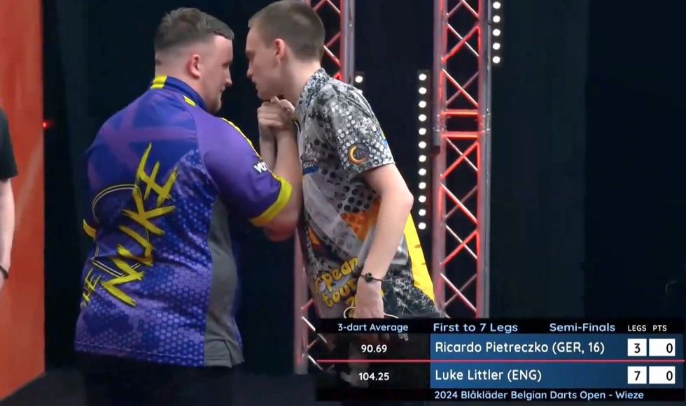 Luke Littler and Ricardo Pietreczko