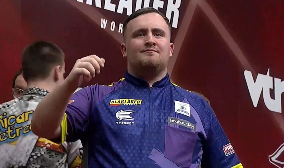 Luke Littler appeared baffled by the confrontation