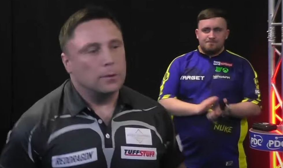 Luke Littler applauded Gerwyn Price after their match