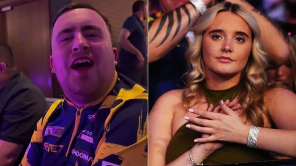 Luke Littler celebrated his latest Premier League Darts triumph alongside social media star Angry Ginge after defeating Luke Humphries in a dramatic final at London's O2 Arena on Thursday night