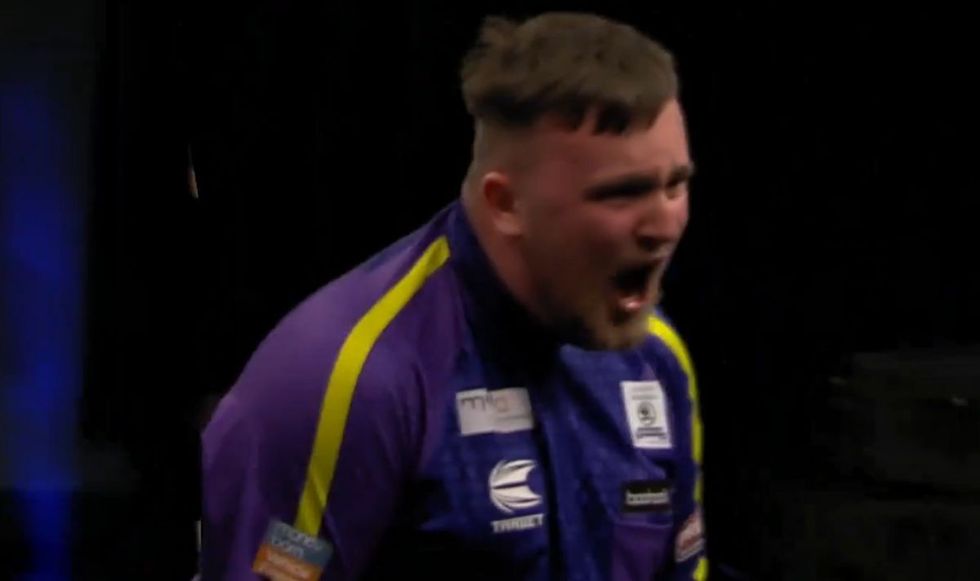 Luke Littler celebrated wildly after his win