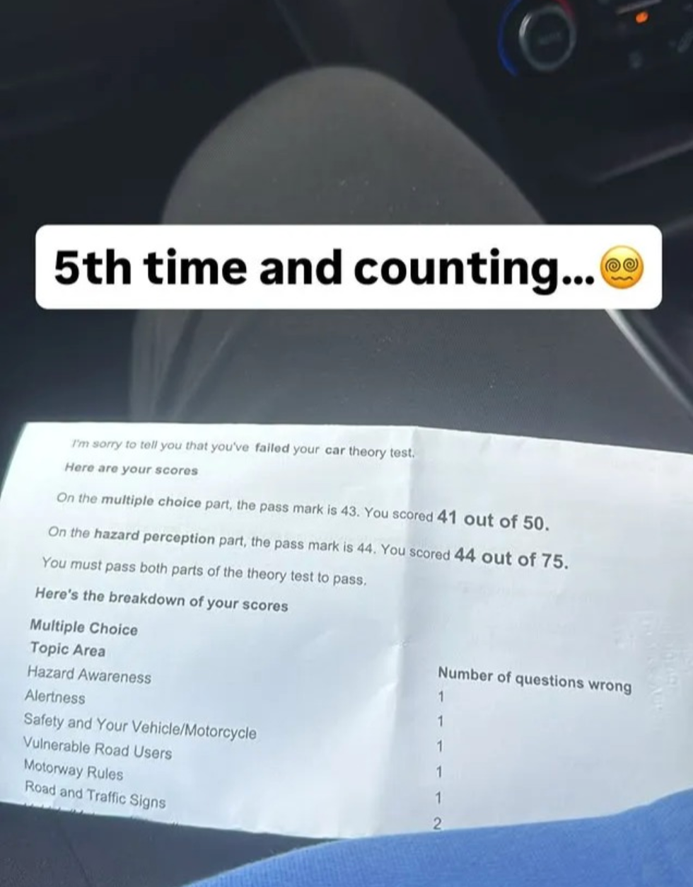 Luke Littler driving test theory results