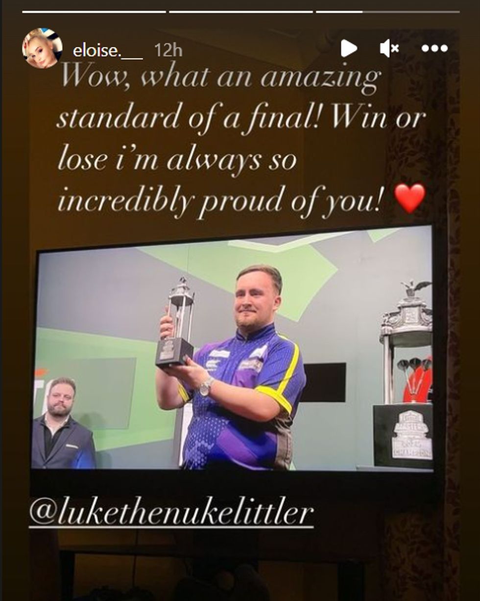 Luke Littler Eloise Milburn