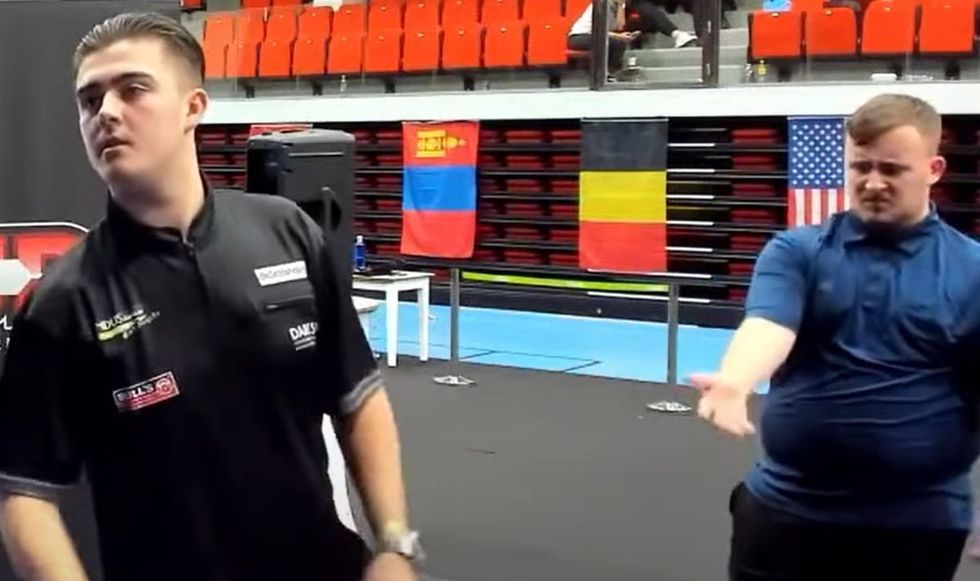 Luke Littler got Pim Van Bijnen punished for stepping over the oche