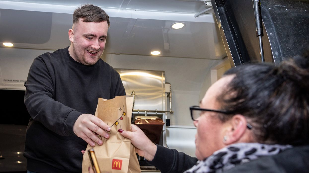 Luke Littler hands out new McDonald’s burger