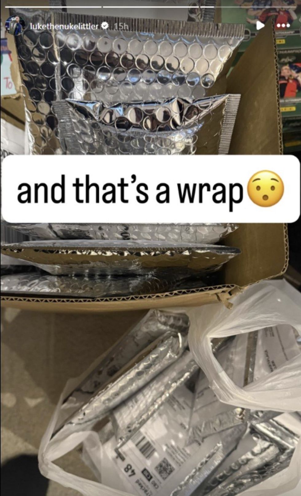 Luke Littler has been sending off sports memorabilia via eBay