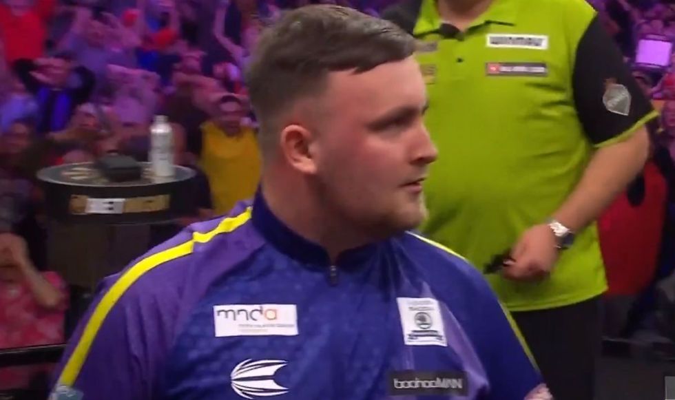 Luke Littler hit eight perfect darts before missing his ninth