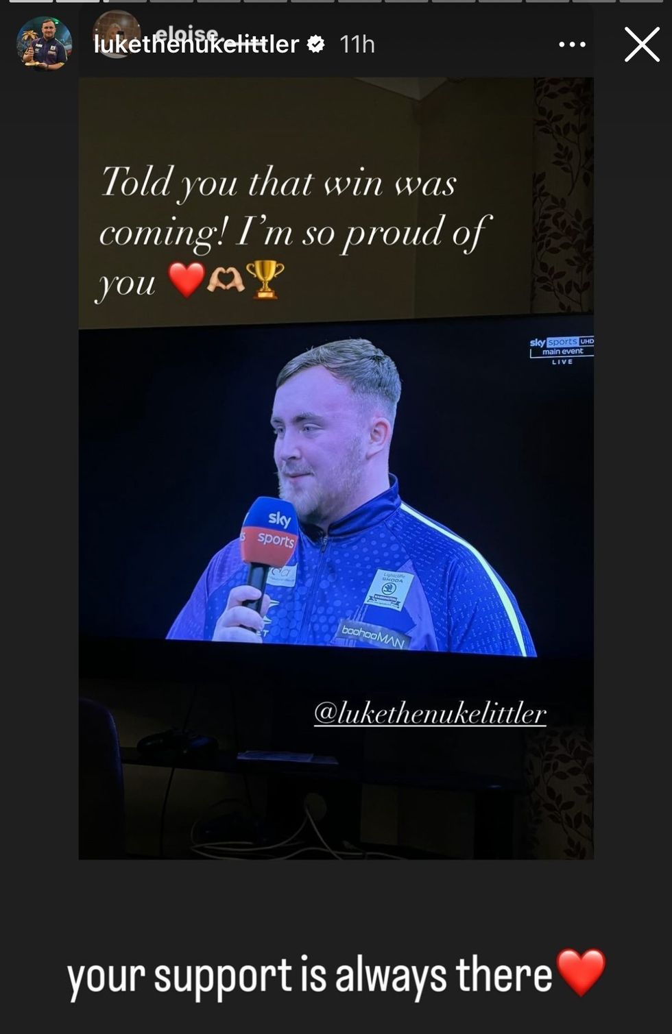 Luke Littler Instagram