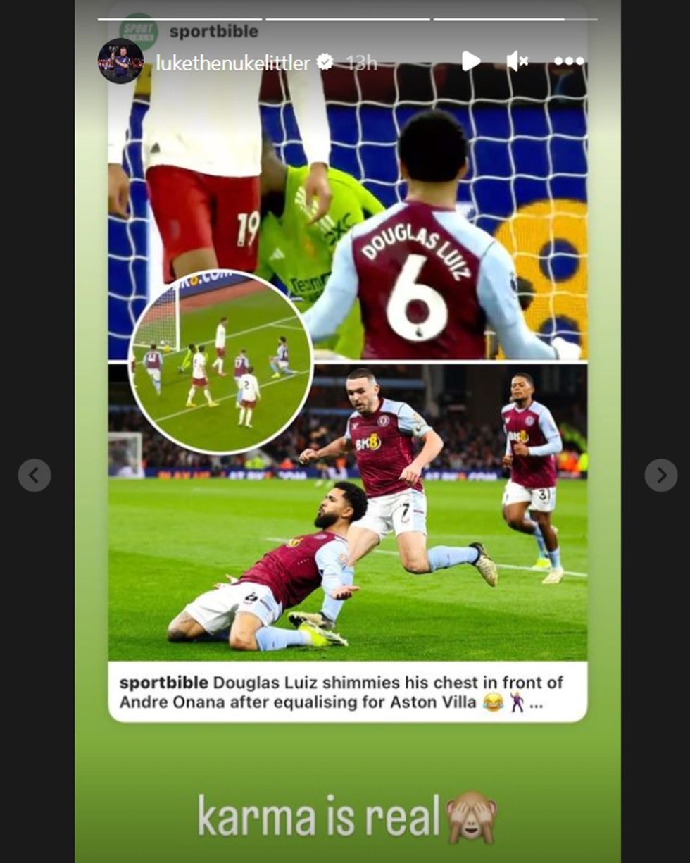 Luke Littler Man Utd Aston Villa