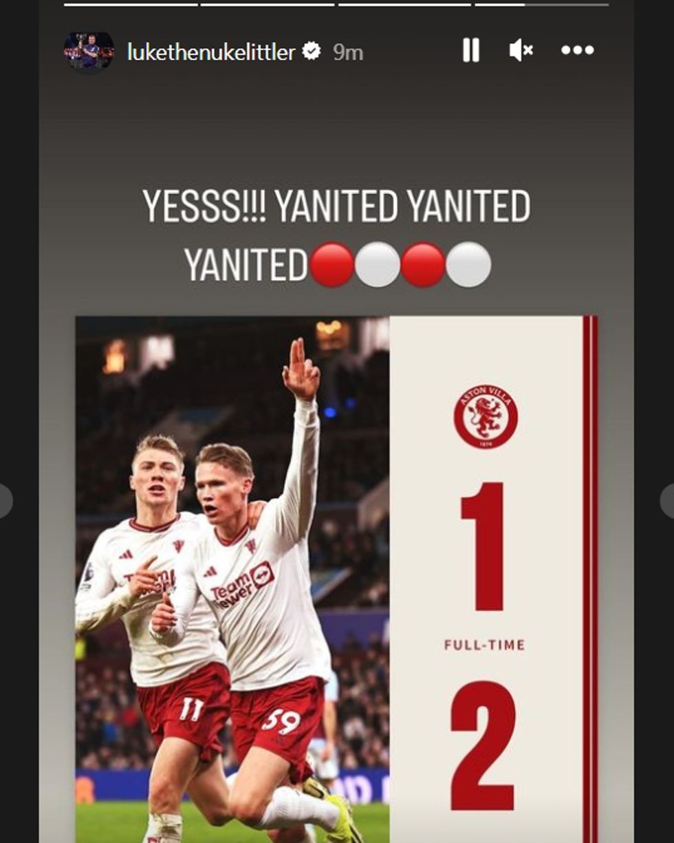 Luke Littler Man Utd