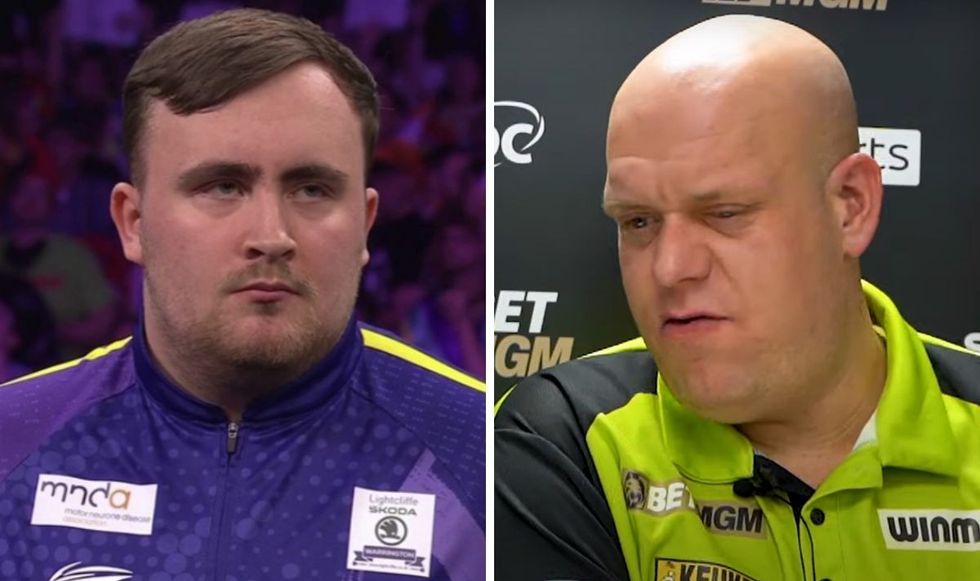 Luke Littler missed two match darts against Michael van Gerwen