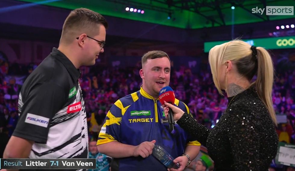 Luke Littler paid tribute to Anthony Joshua and retiring pair John McDonald and George Noble