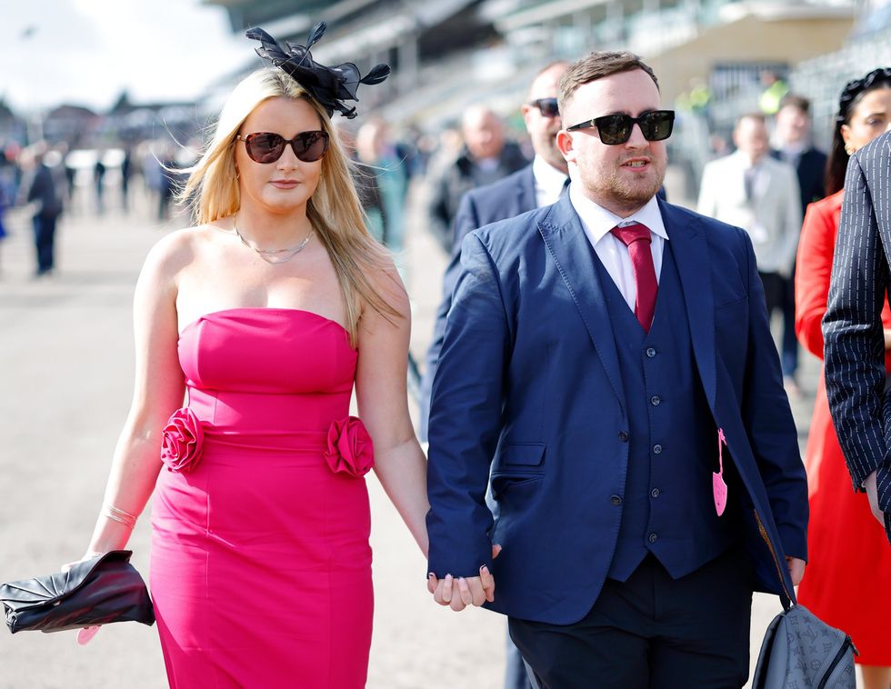 Luke Littler pictured at Cheltenham Festival alongside girlfriend Faith Millar
