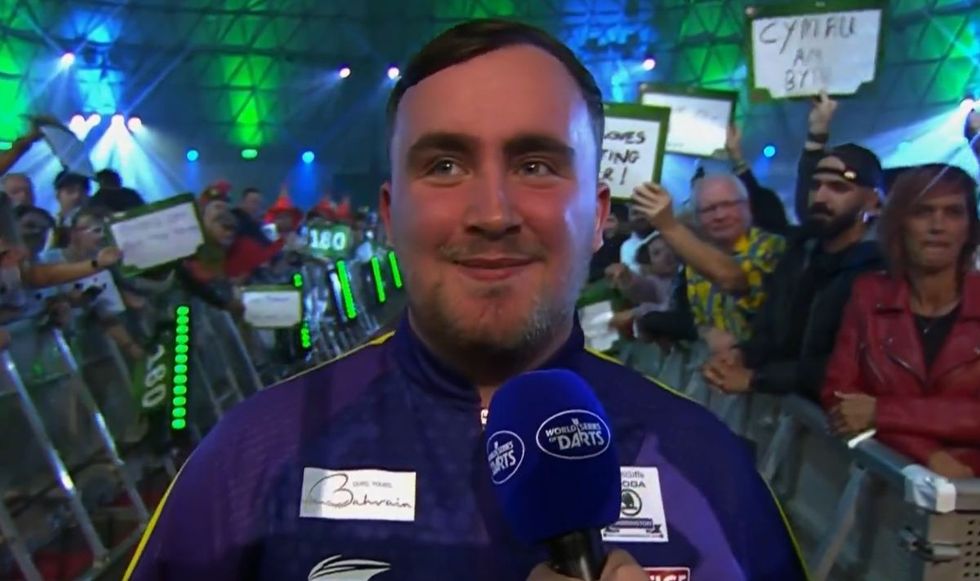 Luke Littler recorded a nine-darter earlier in the day