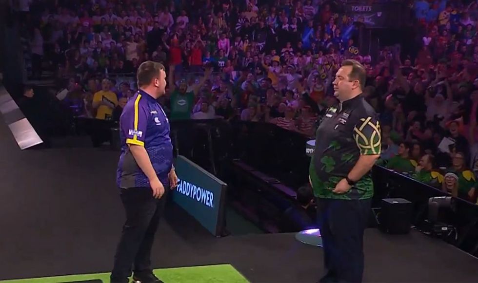 Luke Littler turned and faced the crowd