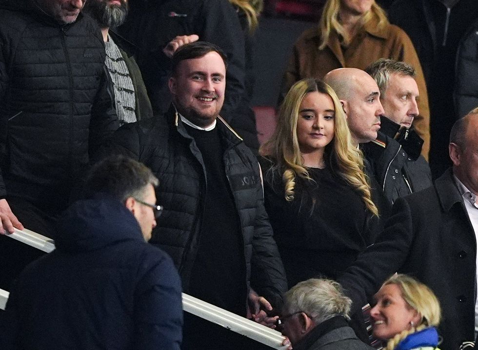 Luke Littler was back among the Manchester United faithful on Sunday night, this time accompanied by girlfriend Faith Millar, as the teenager watched a breathless 4\u20134 draw with Bournemouth at Old Trafford