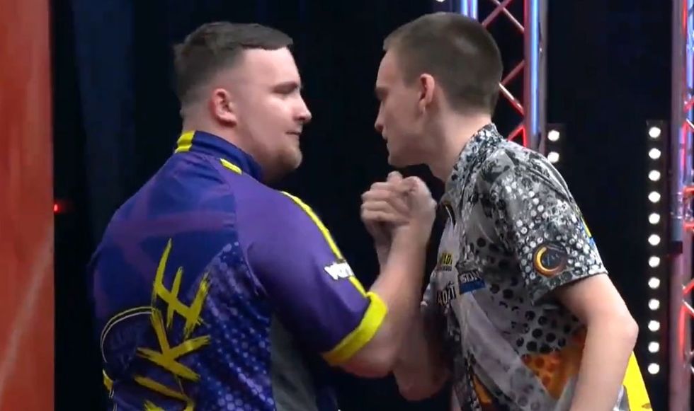 Luke Littler was confronted by Ricardo Pietreczko